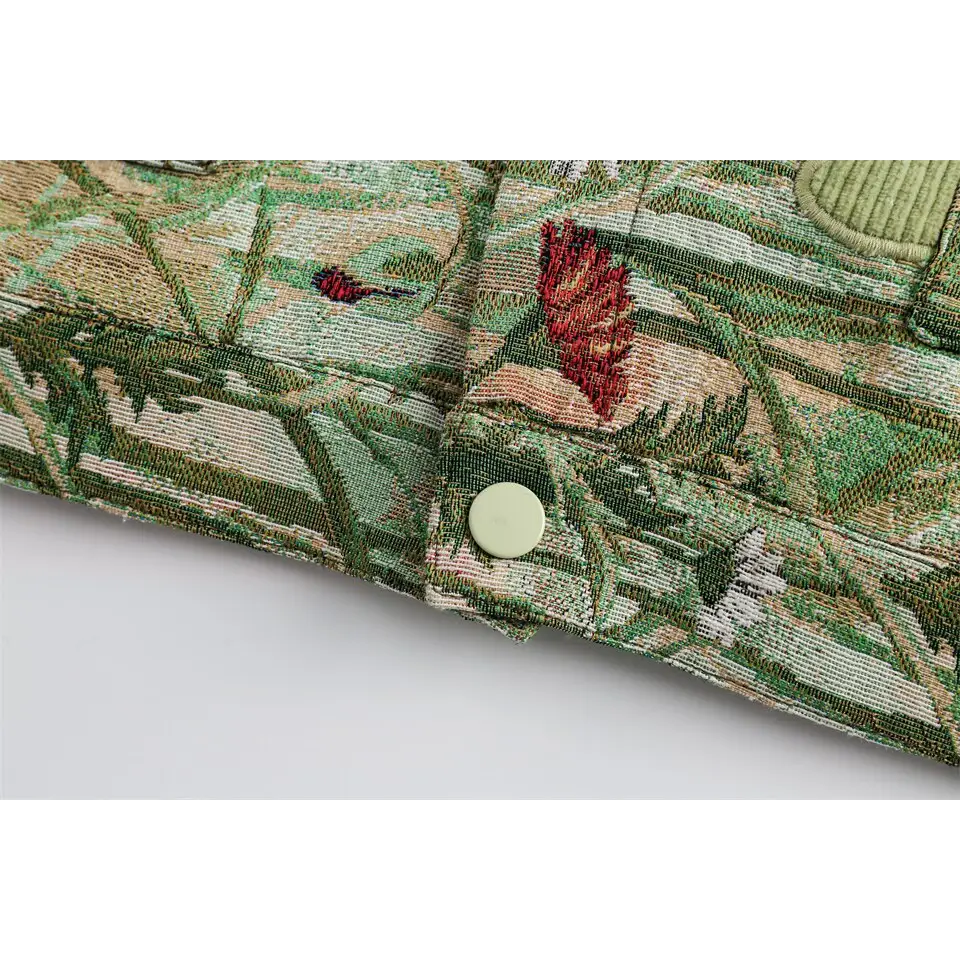 Daisy floral print jacket in y2k streetwear style