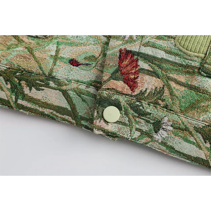 Daisy floral print jacket in y2k streetwear style