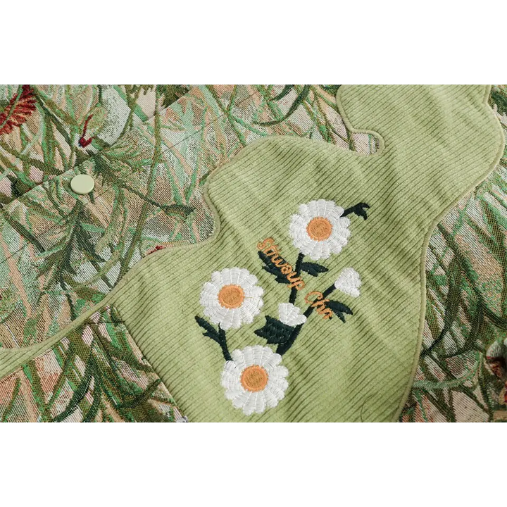 Daisy floral print jacket in y2k streetwear style