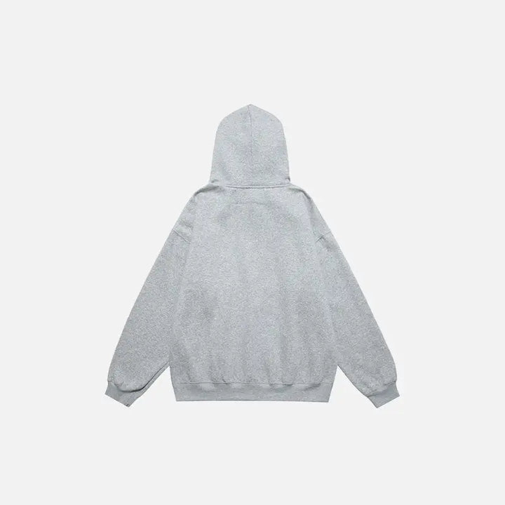 Y2k florida fleece letter print hoodie for ultimate comfort - hoodies