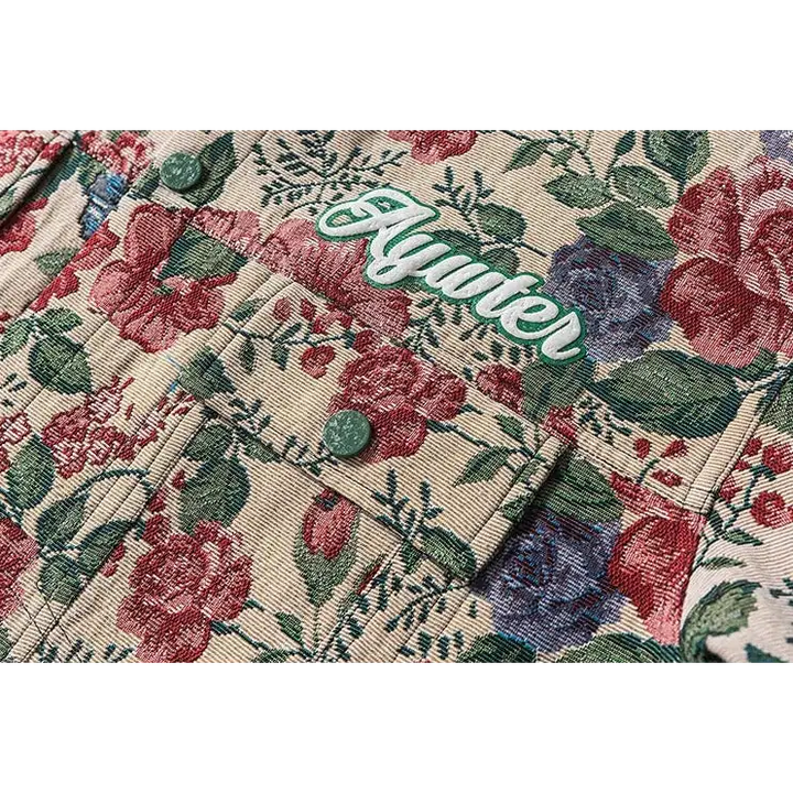 Y2k flower garden jacket for bold streetwear style - jackets