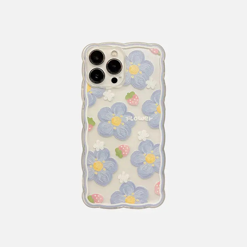 Y2k flowers and strawberries iphone case in durable silicone - 7 8 - cases