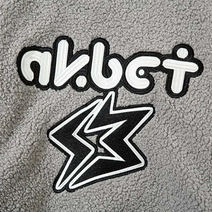 Fluffy fleece baggy hoodie for ultimate comfort and warmth - jacket