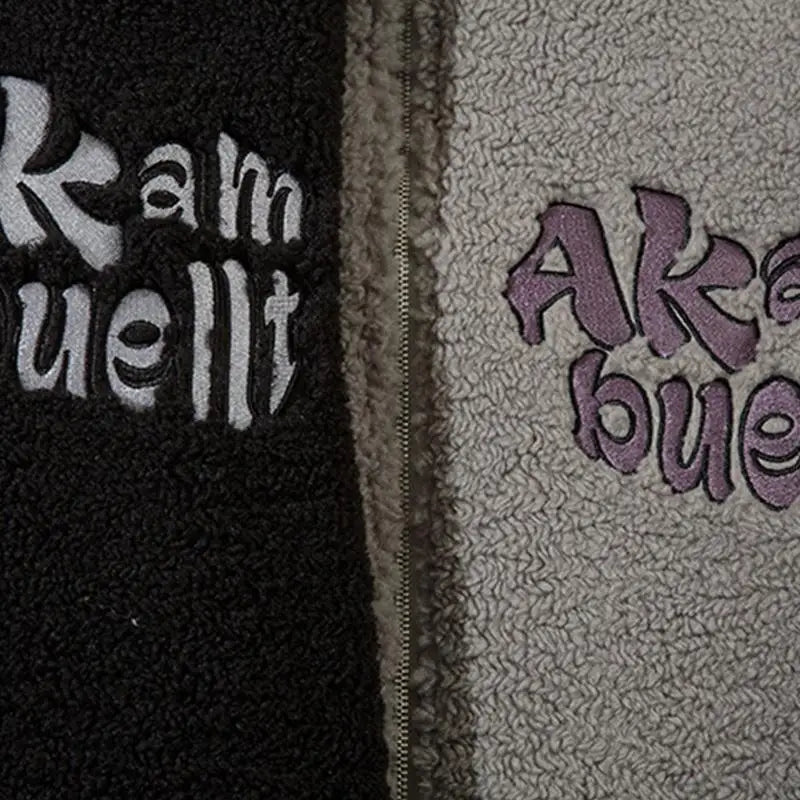 Y2k plush fleece zip jacket from the streetwear collection