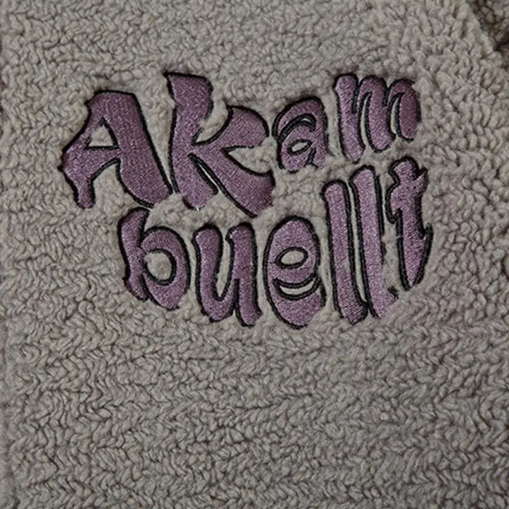 Y2k plush fleece zip jacket from the streetwear collection
