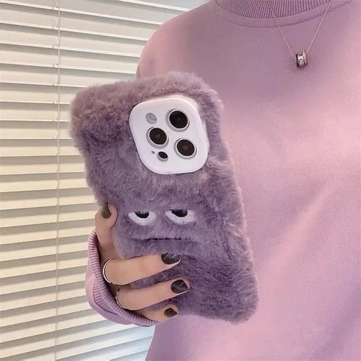 Fluffy monster mobile phone case for stylish iphone protection - cases