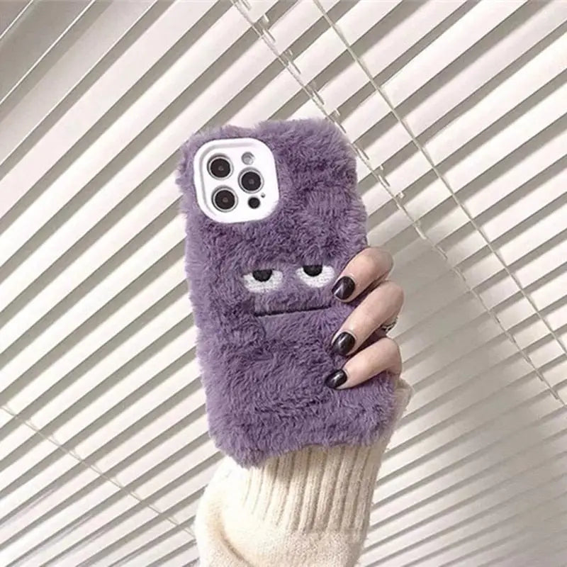 Fluffy monster mobile phone case for stylish iphone protection - cases