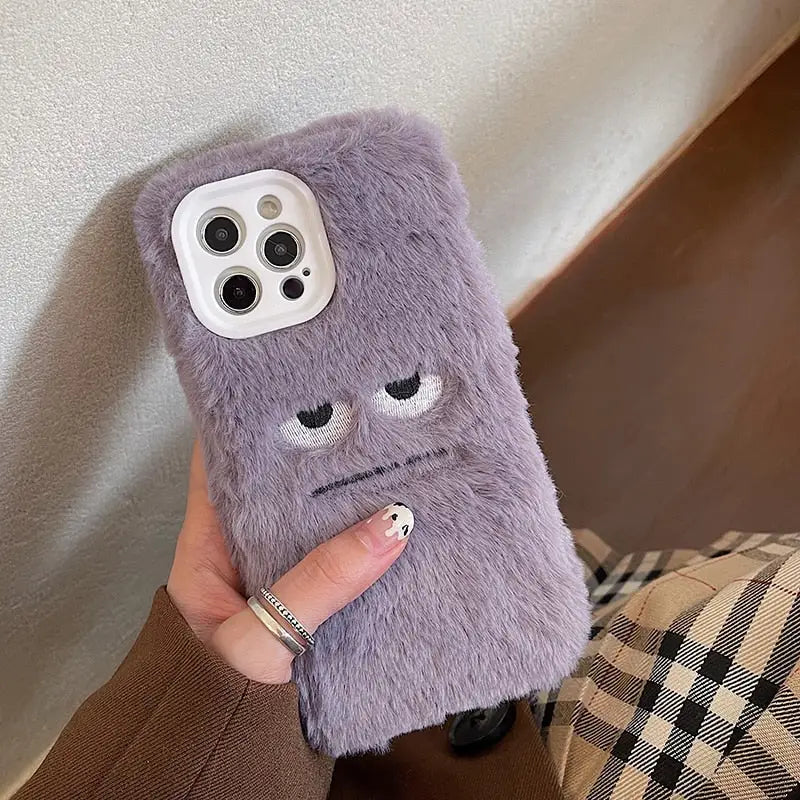 Fluffy monster mobile phone case for stylish iphone protection - cases