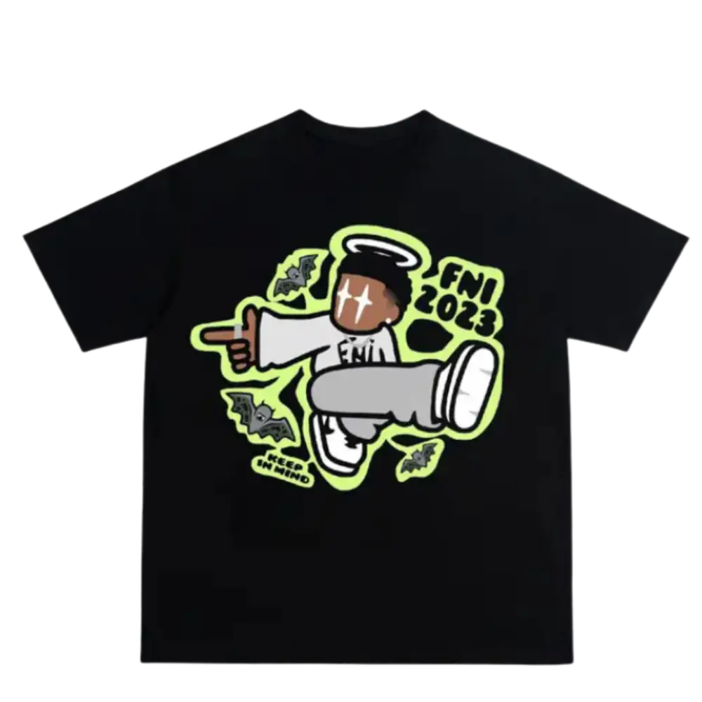 T-shirt fni y2t 2023 pour mode urbaine et y2k - black / s