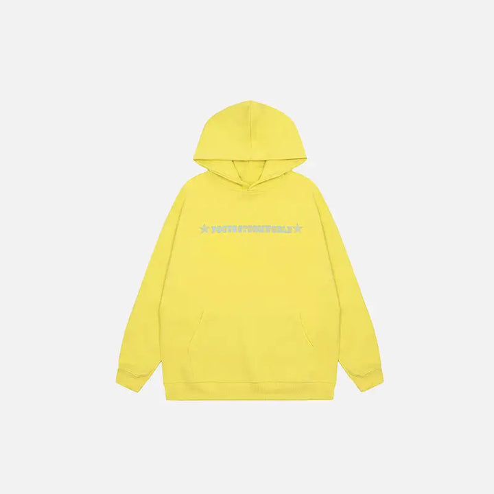 Focus y2k hoodie for trendy streetwear style - yellow / m - hoodies