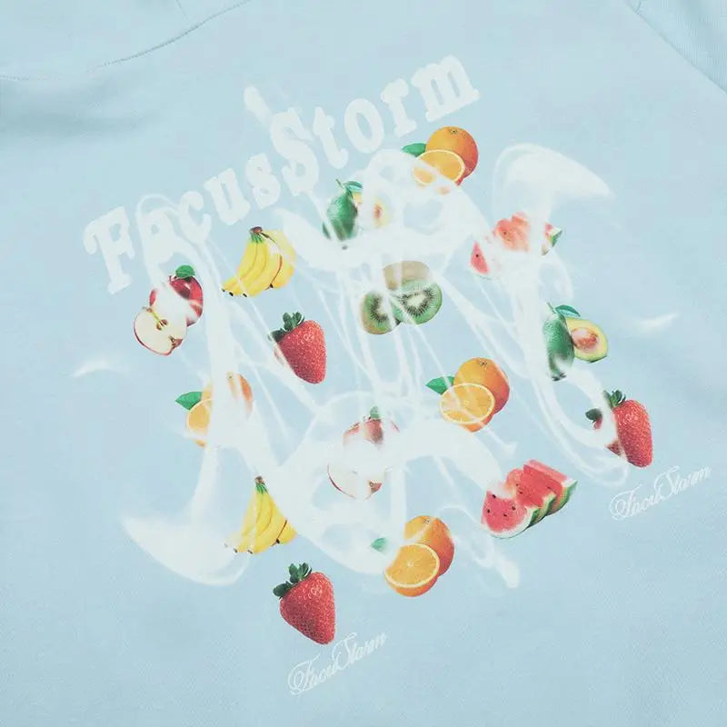 Y2k fruit graphic print hoodie for stylish comfort - hoodies