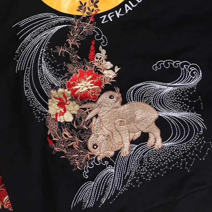 Château de pleine lune y2k hooded sweatshirt with floral pattern - hoodies