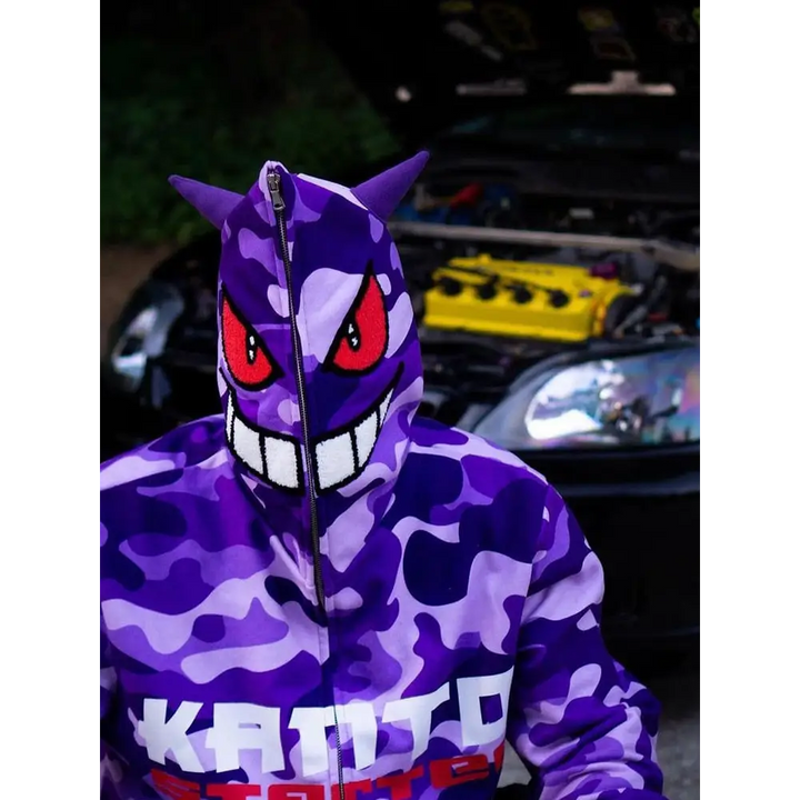 Jacket full zip ectoplasma full zip pokémon streetwear