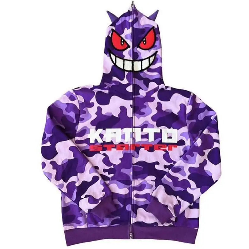 Jacket full zip ectoplasma full zip pokémon streetwear - xs