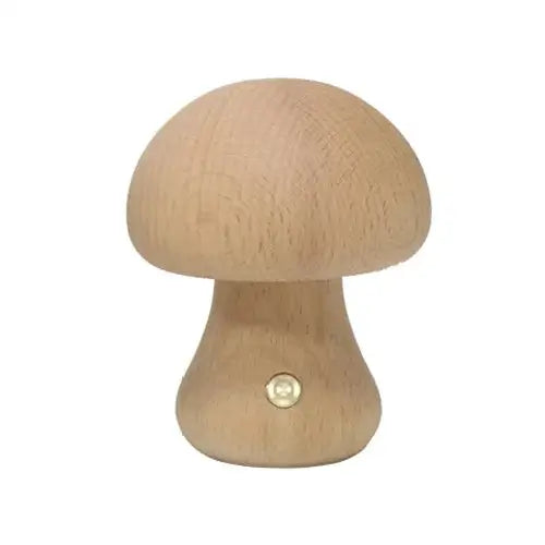 Fungi dimmable night light with wood-capped mushroom design - beech / small