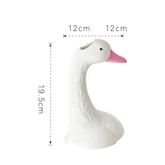 Funky swan vase for playful home decor and unique aesthetic