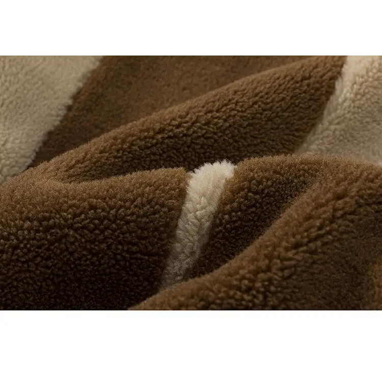 Y2k furry fleece zip jacket for warmth and style