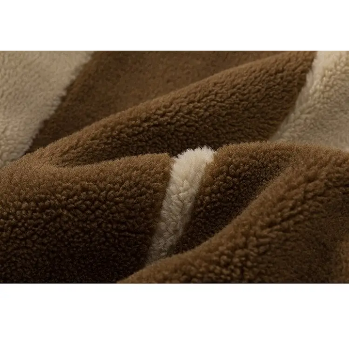 Y2k furry fleece zip jacket for warmth and style