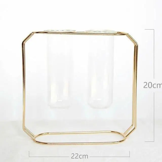 Geometric tube vase for dark academia and aesthetic decor