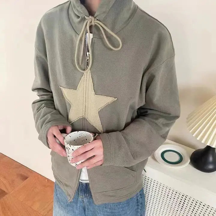 Y2k vest with star pattern for streetwear style