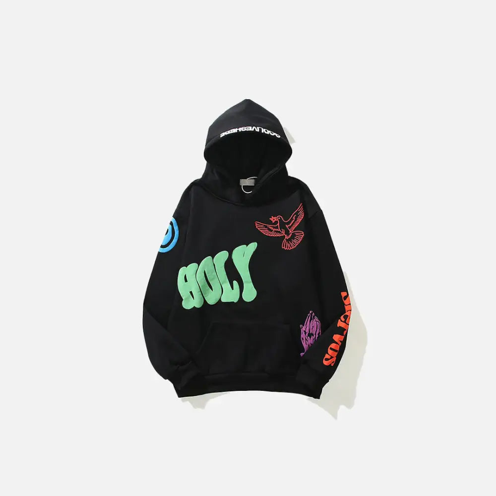 God lives here y2k hoodie for comfort and style - black / m / china - hoodies