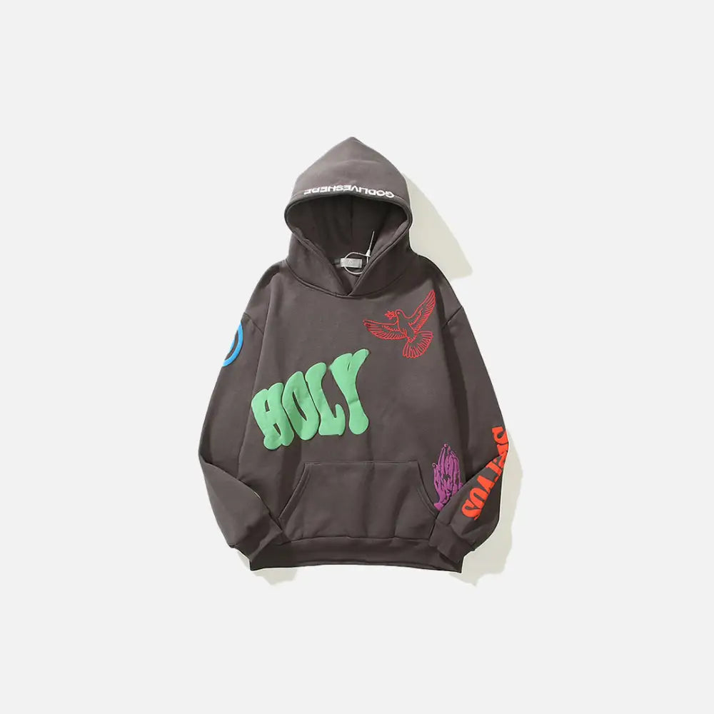 God lives here y2k hoodie for comfort and style - gray / m / china - hoodies