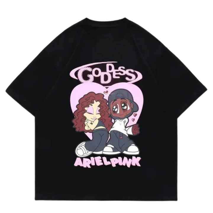 Y2k goddess tee for stylish comfort in urban fashion - black / m