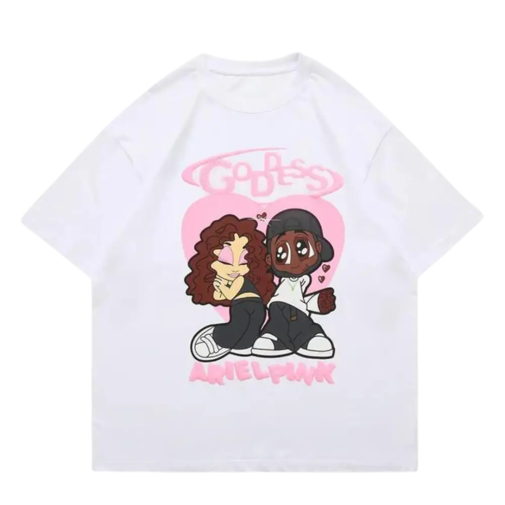 Y2k goddess tee for stylish comfort in urban fashion - white / m