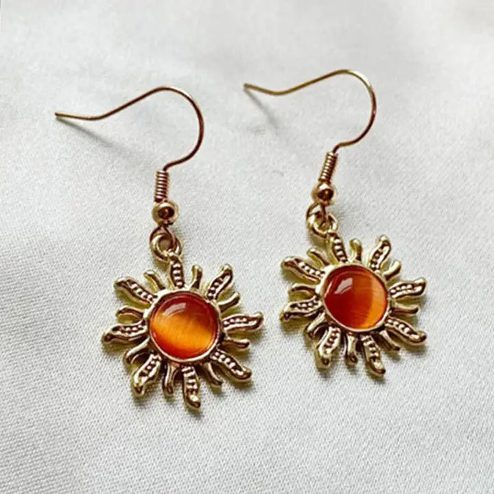 Golden hour sun earrings for a stunning aesthetic look - earrings