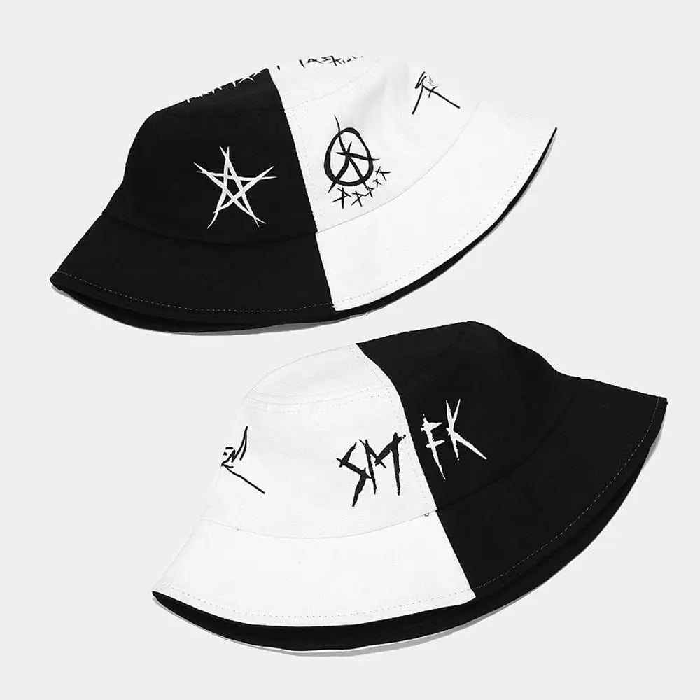 Good and evil y2k bucket hat for stylish outfits hats
