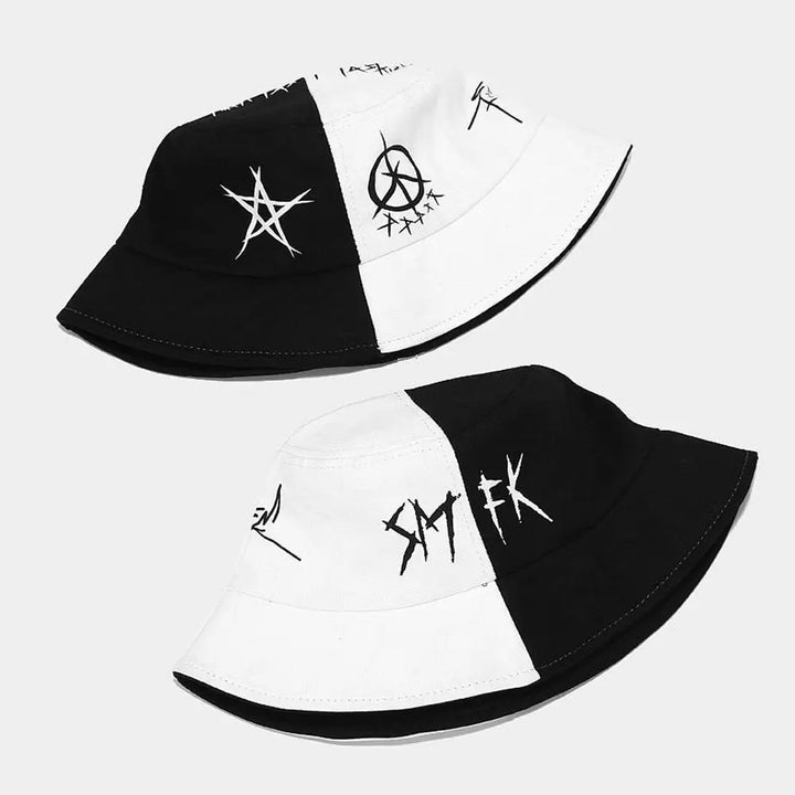 Good and evil y2k bucket hat for stylish outfits hats
