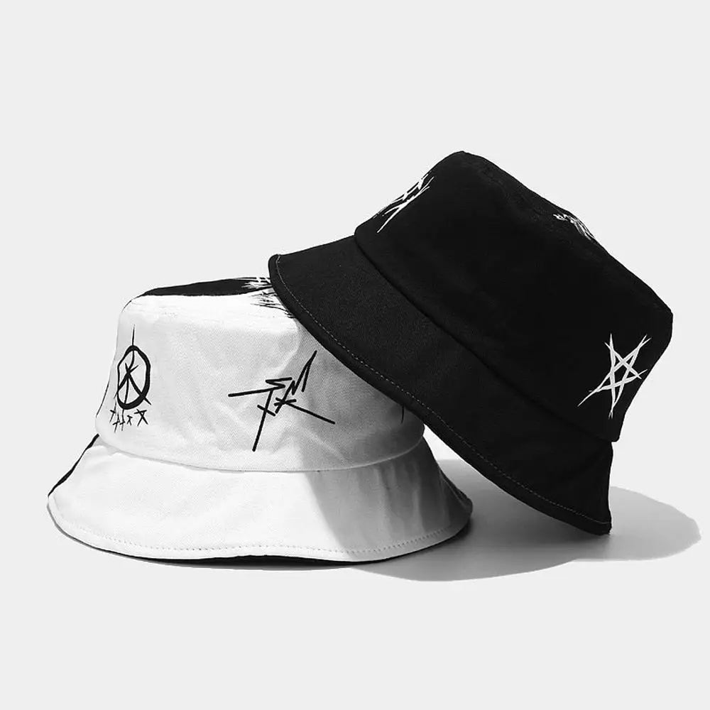 Good and evil y2k bucket hat for stylish outfits hats