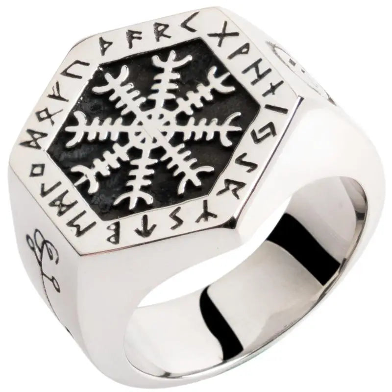 Gothic lori nordic compass ring y2k in high-quality materials - rings