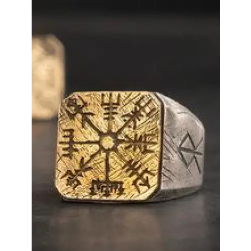 Gothic lori nordic compass ring y2k in high-quality materials - rings