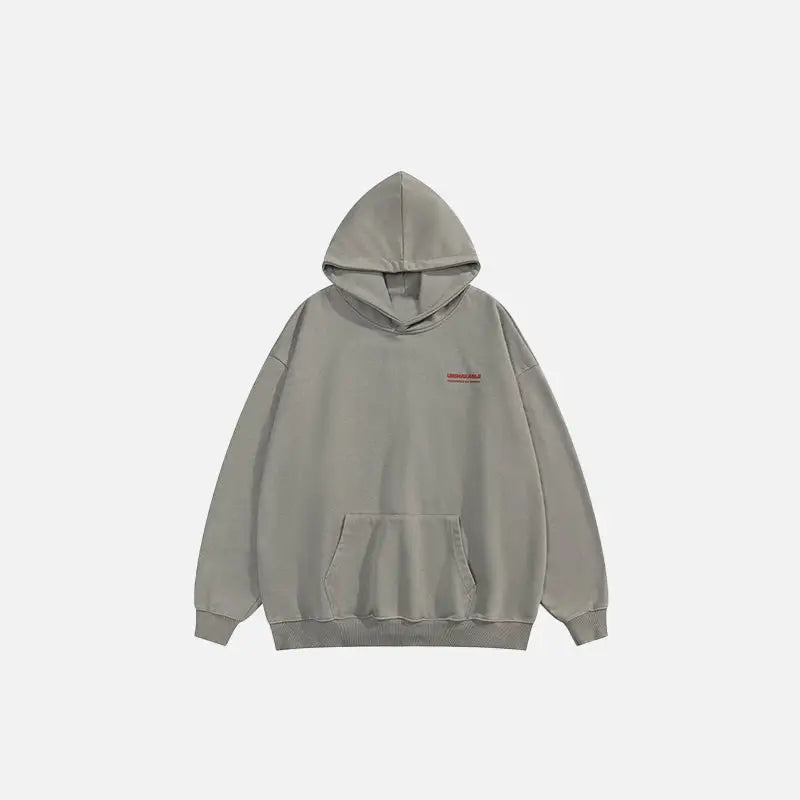Gothic style oversized hoodie for y2k streetwear collection - gray / s - hoodies