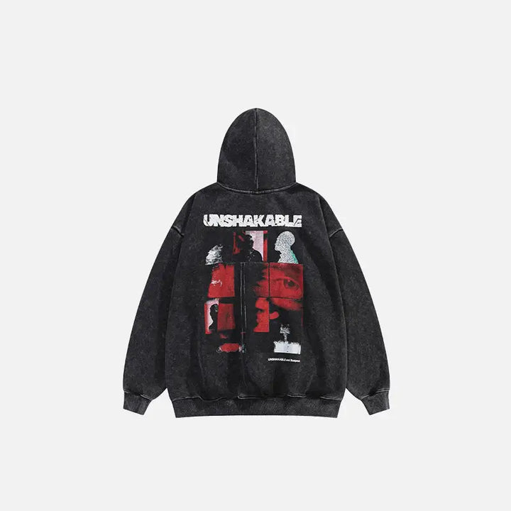 Gothic style oversized hoodie for y2k streetwear collection - hoodies