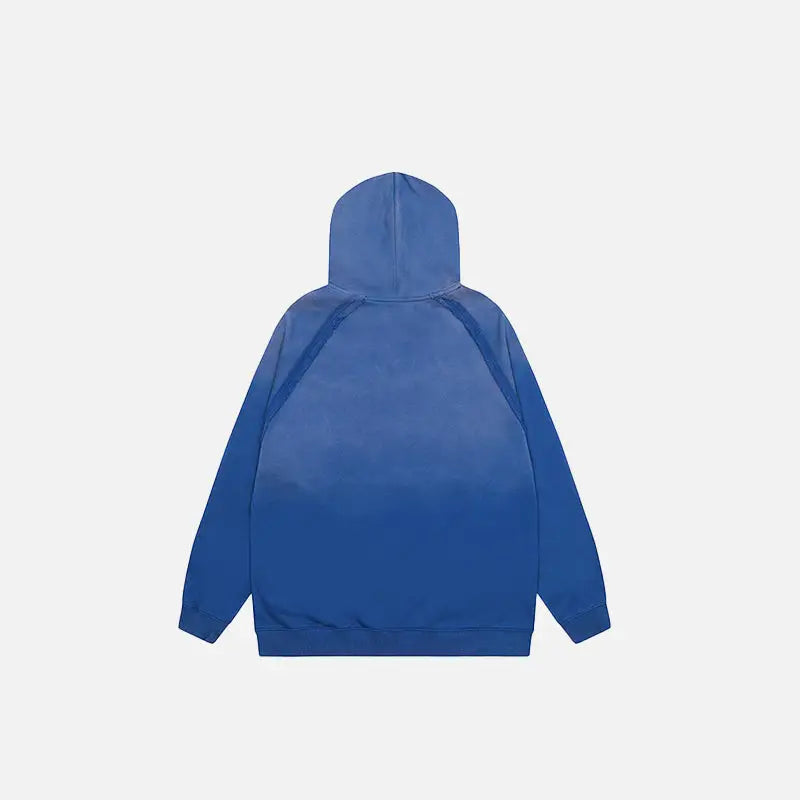 Y2k gradient letter print oversized hoodie for streetwear style - hoodies