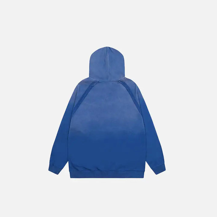 Y2k gradient letter print oversized hoodie for streetwear style - hoodies