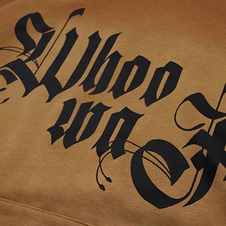 Y2k gradient print loose hooded sweatshirt for comfort and style - hoodies