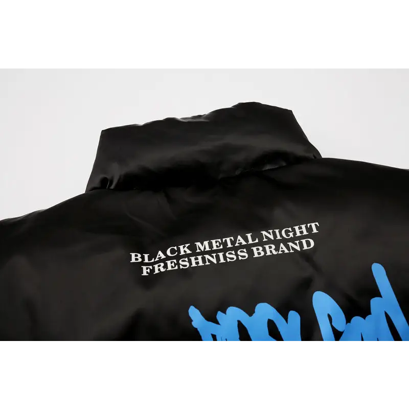 Graffiti y2k cotton quilted jacket for comfort and style - puffer jackets