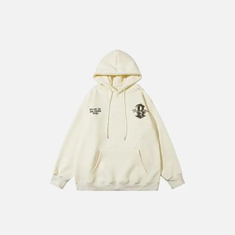 Graffiti oversized hoodie for y2k style and comfort - beige / s - hoodies