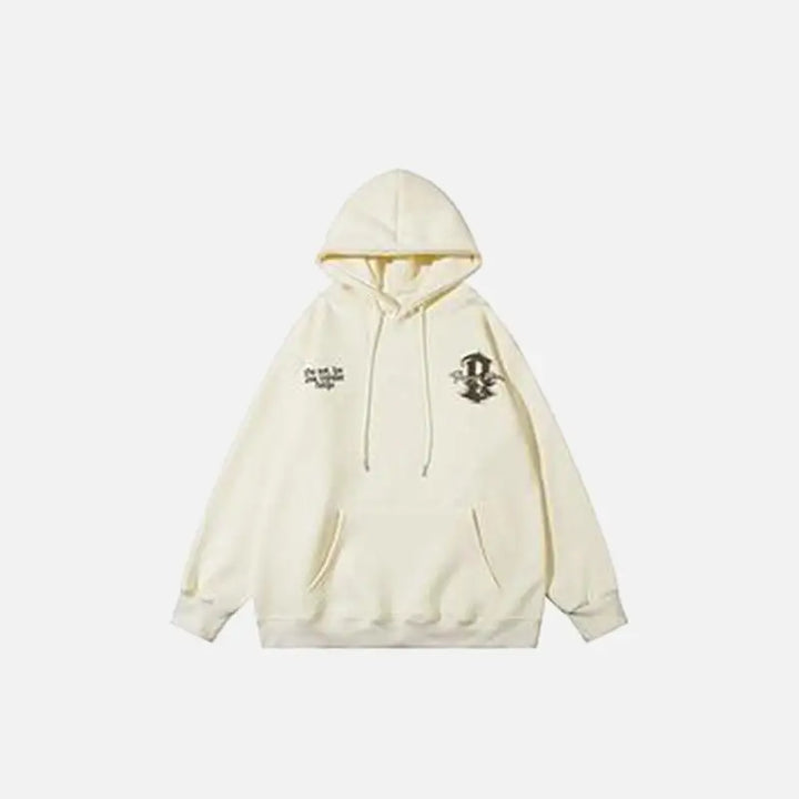 Graffiti oversized hoodie for y2k style and comfort - beige / s - hoodies