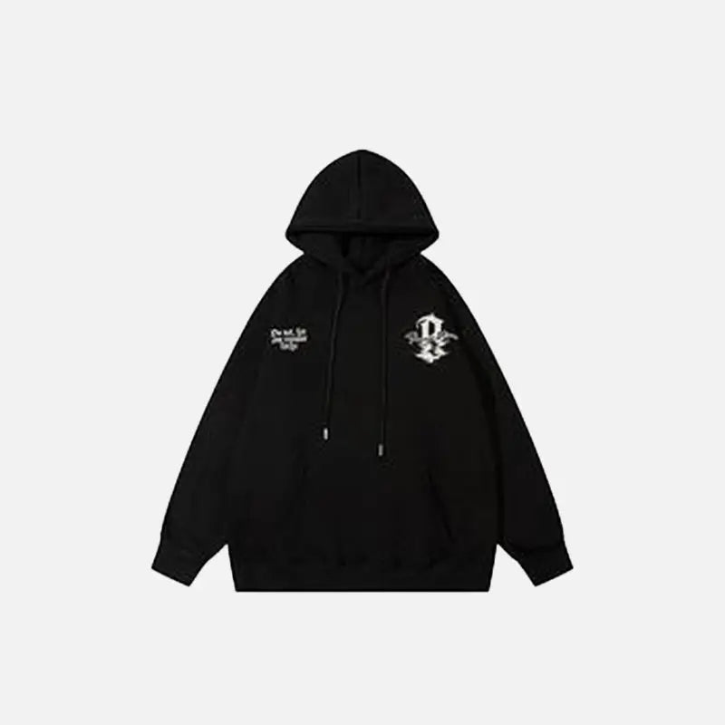 Graffiti oversized hoodie for y2k style and comfort - black / s - hoodies