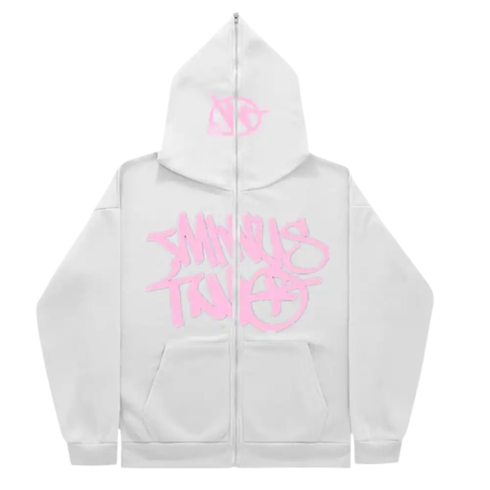 Graffiti print weiß zipper y2k for urban fashion enthusiasts - pink / s