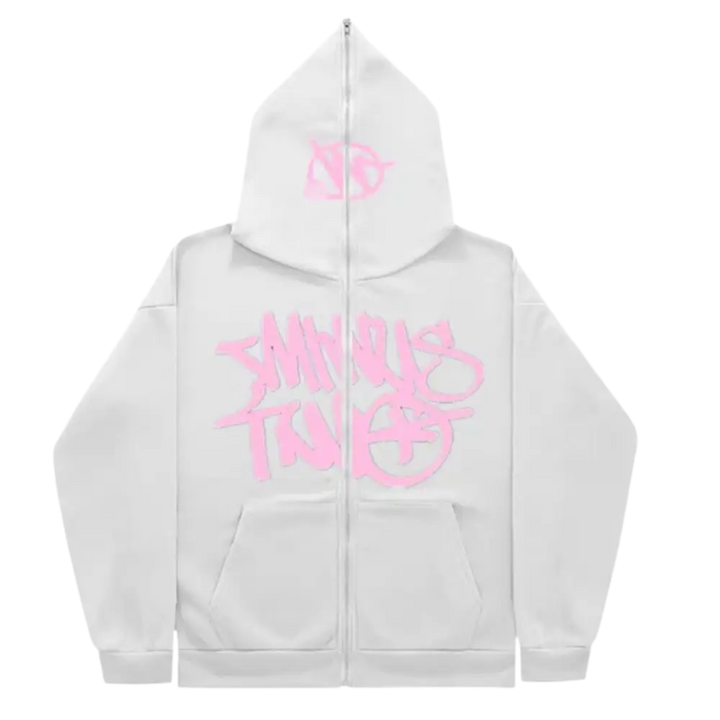 Graffiti print weiß zipper y2k for urban fashion enthusiasts - pink / s