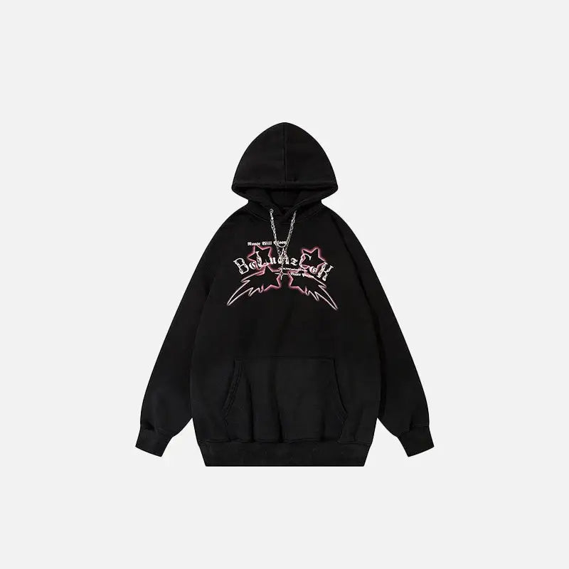 Gradient graphic oversized hoodie for ultimate comfort and style - black / m - hoodies