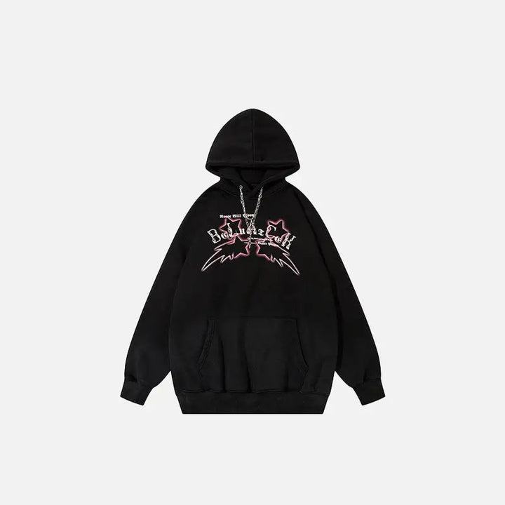 Gradient graphic oversized hoodie for ultimate comfort and style - black / m - hoodies