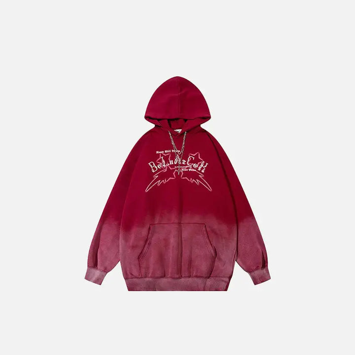Gradient graphic oversized hoodie for ultimate comfort and style - red / m - hoodies