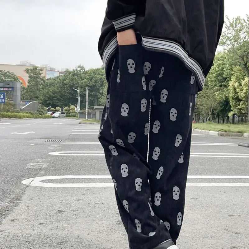 Y2k graphic balaclava streetwear pants