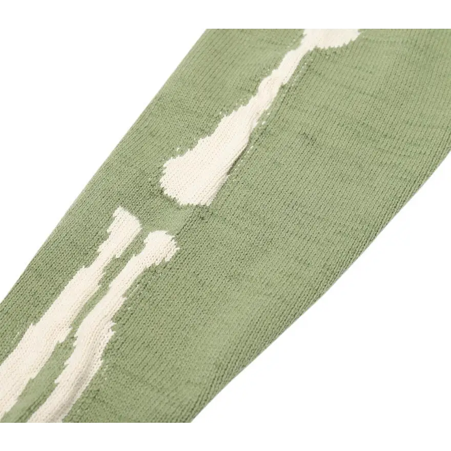 Y2k green sweater with skeleton pattern - choice of sleeves